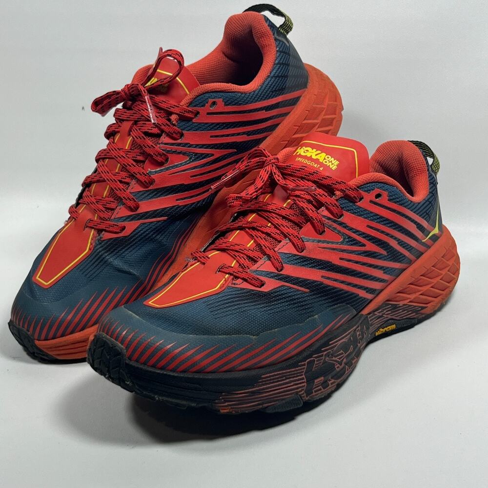 HOKA ONE ONE Sneakers Mens 8.5 Speedgoat 4 Trail Running Fiesta Provincal Blue